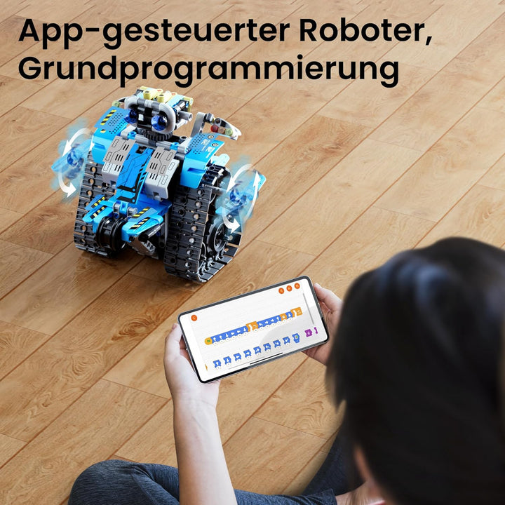 Sillbird Technik Roboter Kinder Bauspielzeug, Programmierbarer Roboter Bausatz, Ferngesteuerte Robot