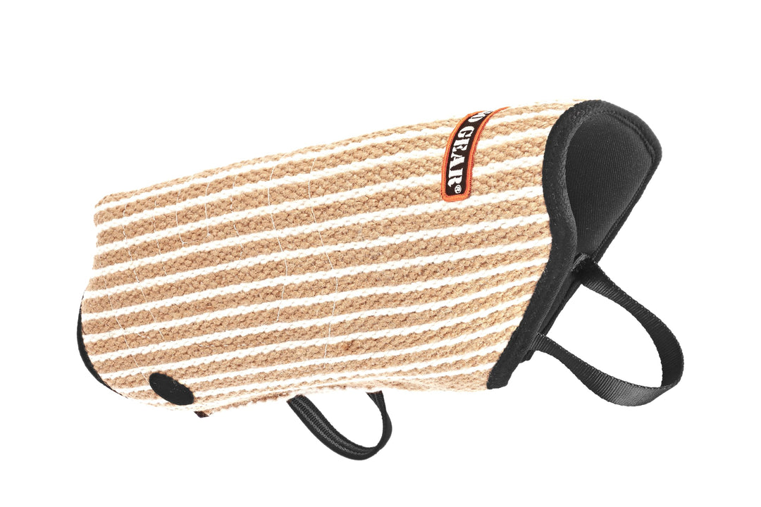 Dingo Gear Schutzärm mit Griff Handarbeit Universal Schutz für Training Hunde Natürliche Jute Härte