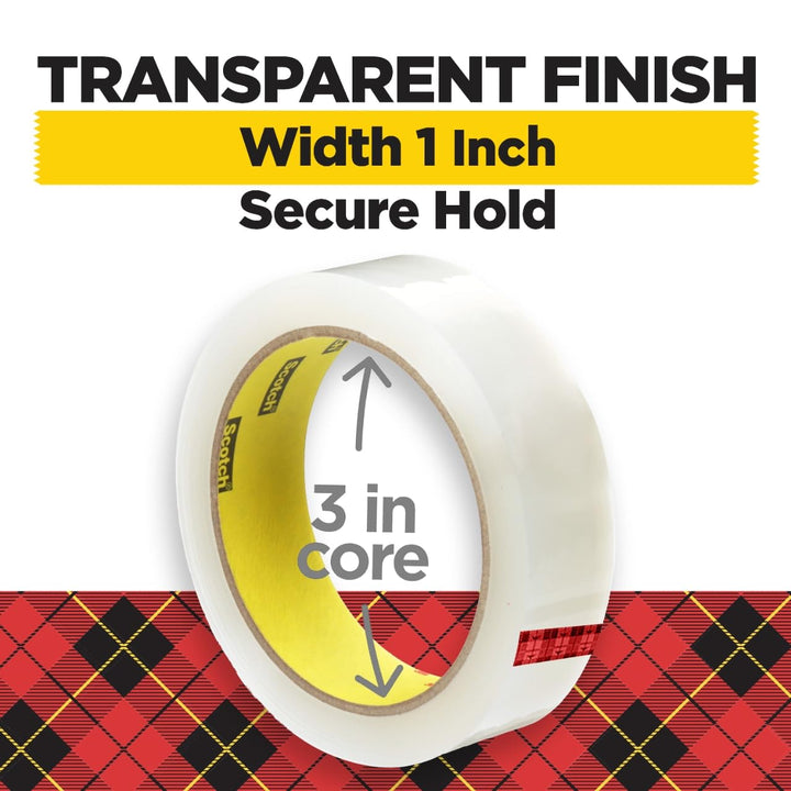 Transparent Tape 600-72-3PK, 1" x 2592", 3" Core, Transparent, 3 Rolls