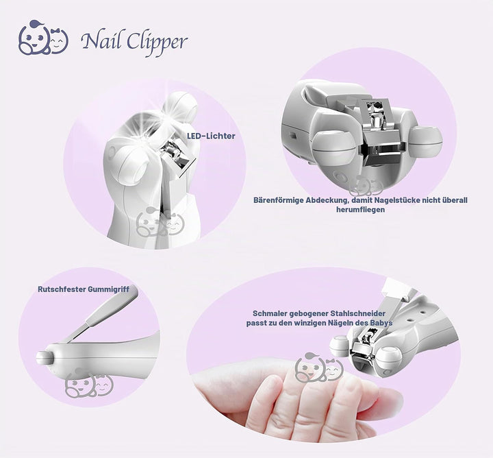 Wiederaufladbarer Baby-Nagelknipser 20 in 1, sicherer elektrischer Nagelschneider, Baby-Nagelset, zu