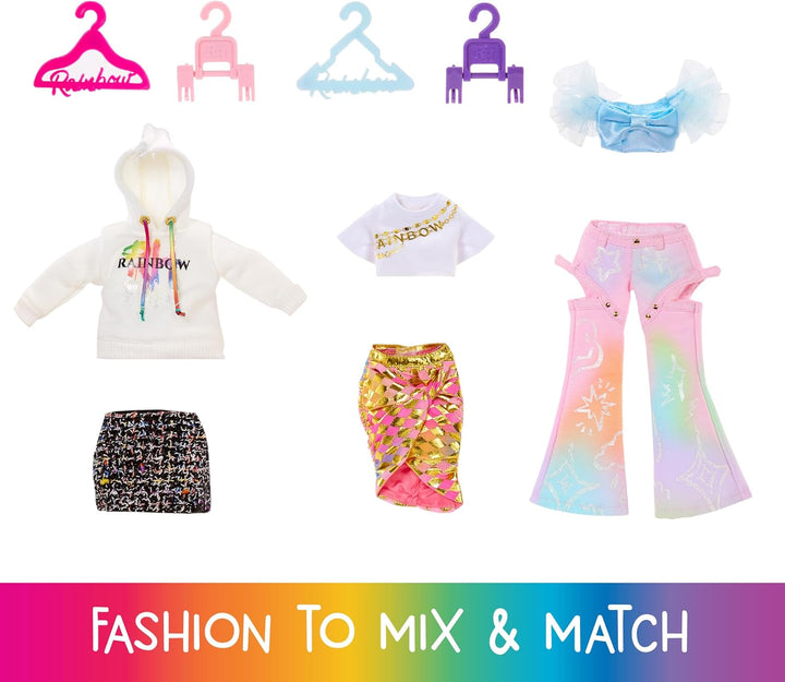 Rainbow High Amaya's Rainbow Closet Spielset - mit Exklusiver Regenbogen-Puppe, Mode, Schuhen, Handt