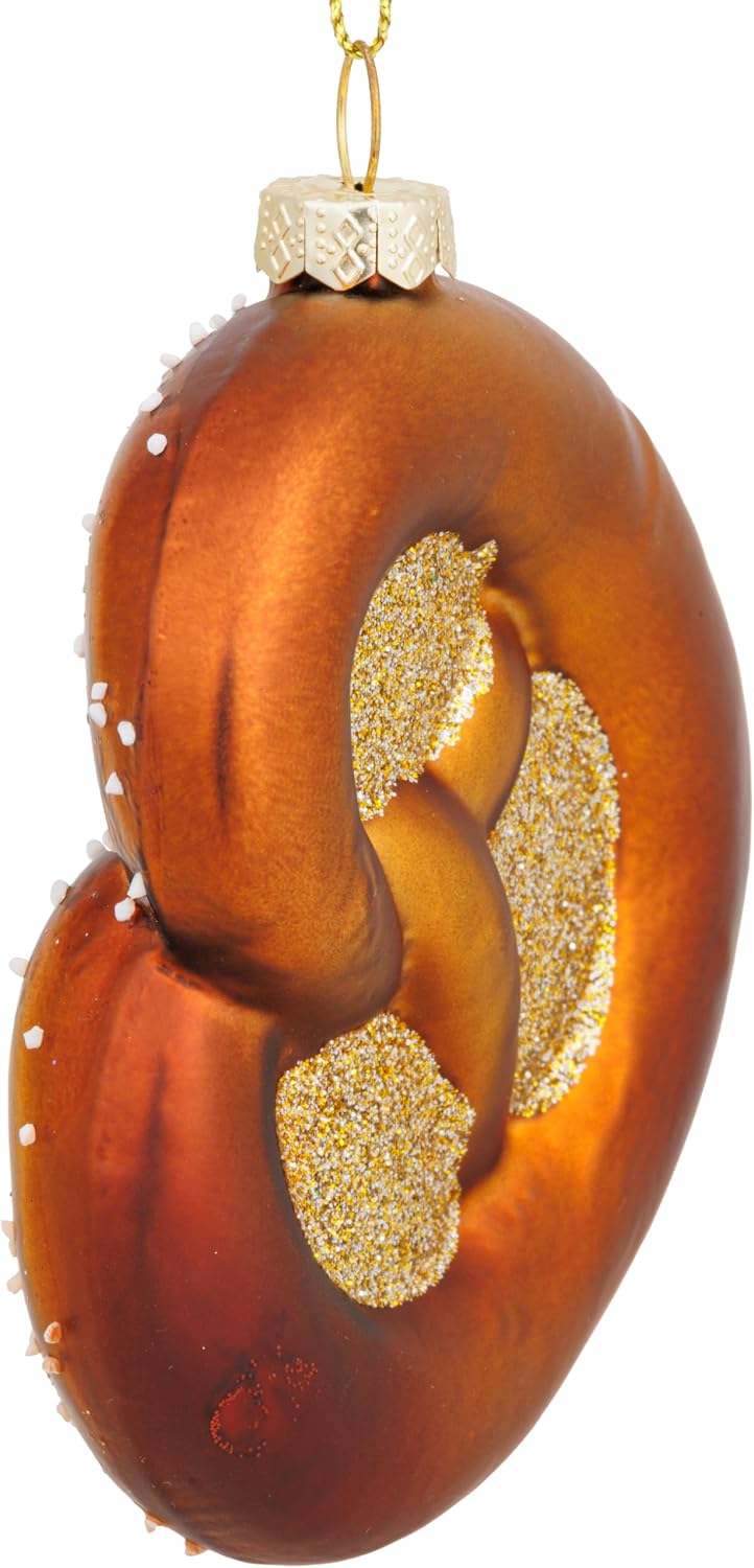 SIKORA Laugen Brezel besondere Weihnachtskugel Glas Christbaumschmuck Deko Figur Weihnachten Anhänge