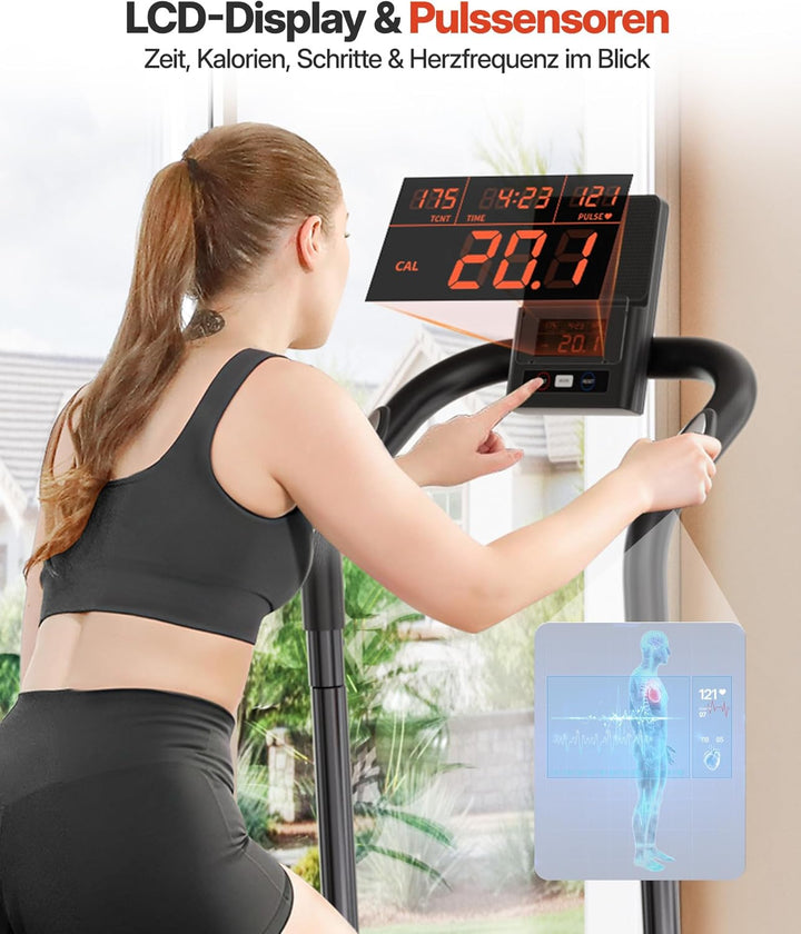 YOLEO Magnetischer Stair Stepper für Zuhause, 16 Widerstandsstufen, klappbar, leise, 71 cm Schrittlä