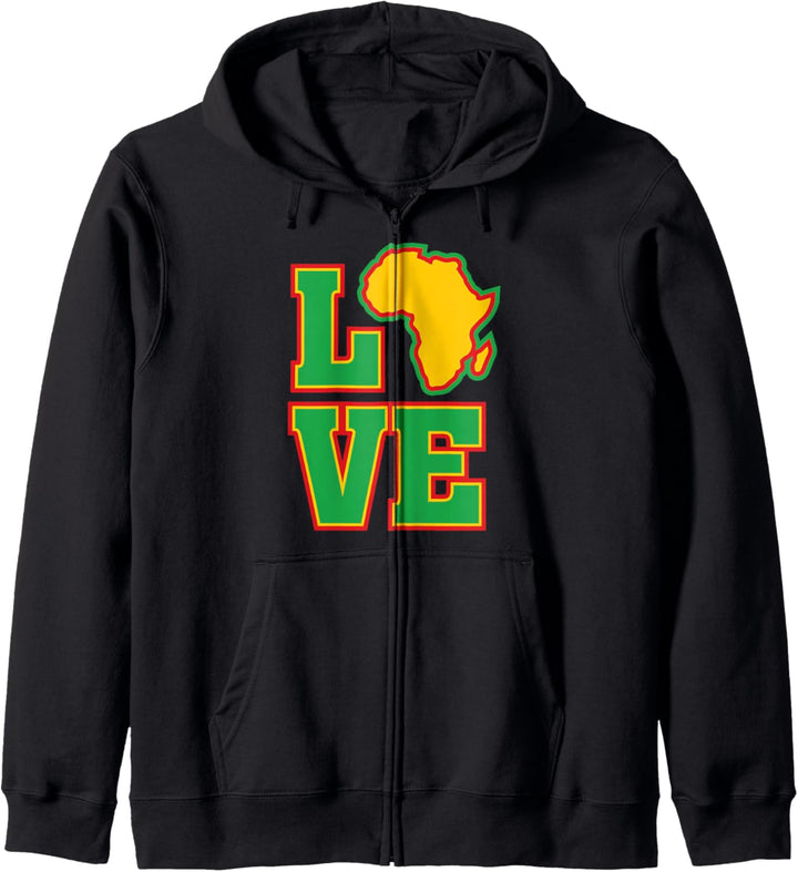 Love Africa - Black History Month - Proud African American Kapuzenjacke