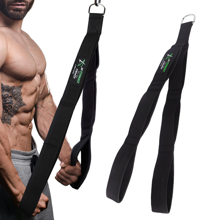 LARA STAR Verstellbare, robuste Trizepsseil-Kabelbefestigung für Fitnessstudio, 45–79cm, extra Lange