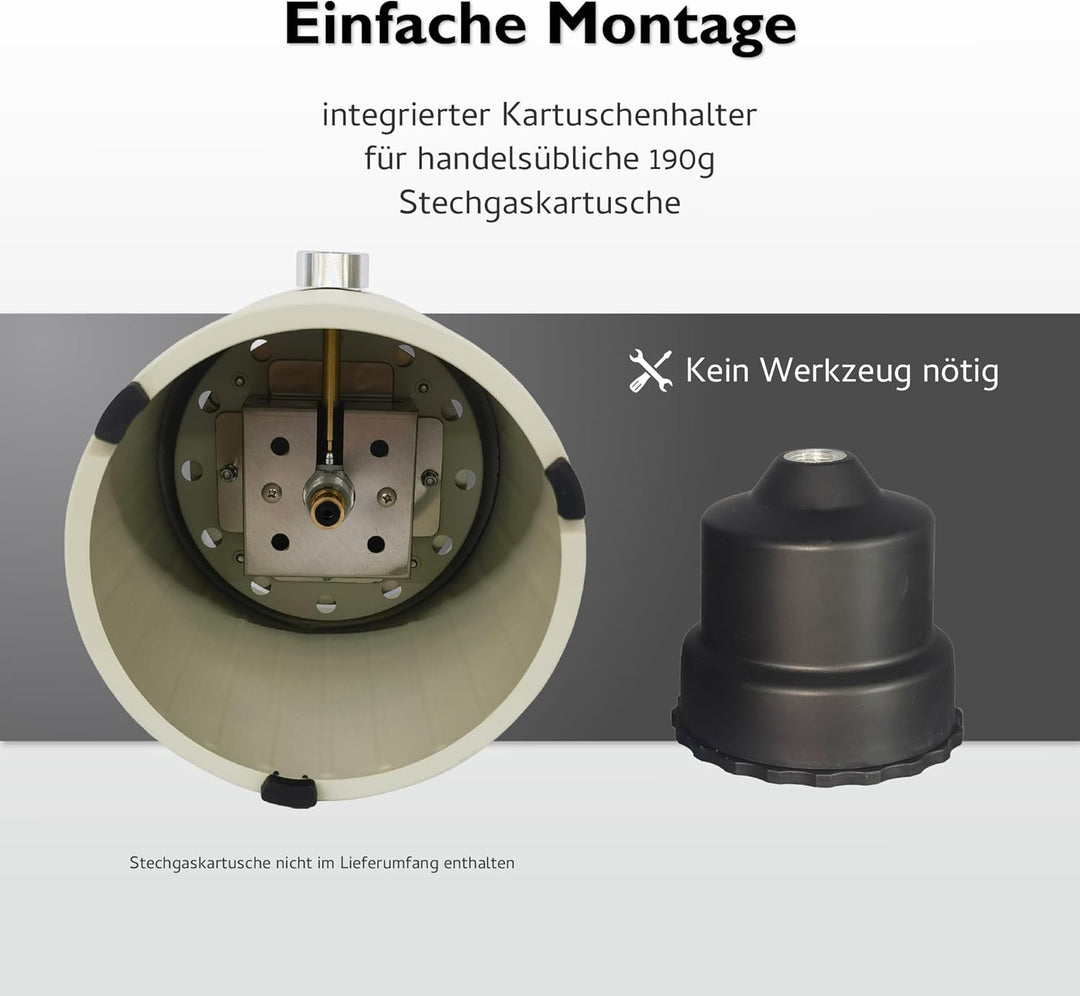 tepro Tischgasfeuerstelle Fluvin, rund geprägt pulverbeschichtet, Edelstahl-Brenner 0,9 kW, Glas-Win