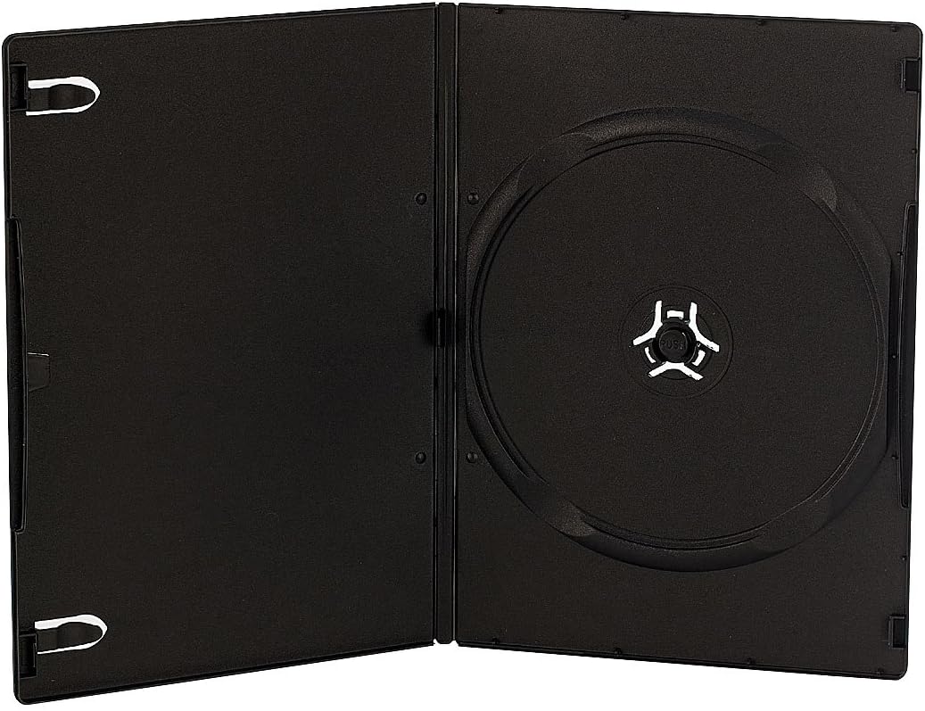 PEARL DVD Hüllen Slim: DVD Slim (7 mm) Einzel Box 50er-Set schwarz (Case, Leerhüllen, leer)