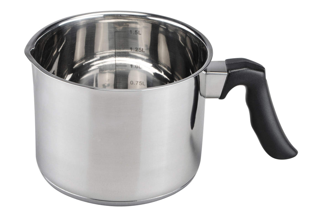 Spetebo Edelstahl Milchtopf 1,5 Liter - geeignet für Elektro, Glas, Glaskeramik, Ceran und Induktion