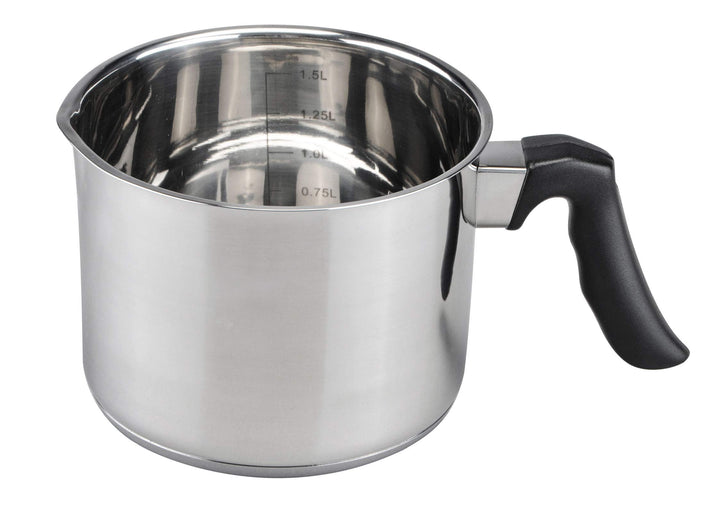 Spetebo Edelstahl Milchtopf 1,5 Liter - geeignet für Elektro, Glas, Glaskeramik, Ceran und Induktion