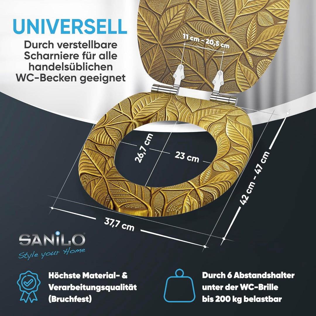 Sanilo WC Sitz mit Absenkautomatik, viele neue Toilettendeckel zur Auswahl, hochwertige Oberfläche,