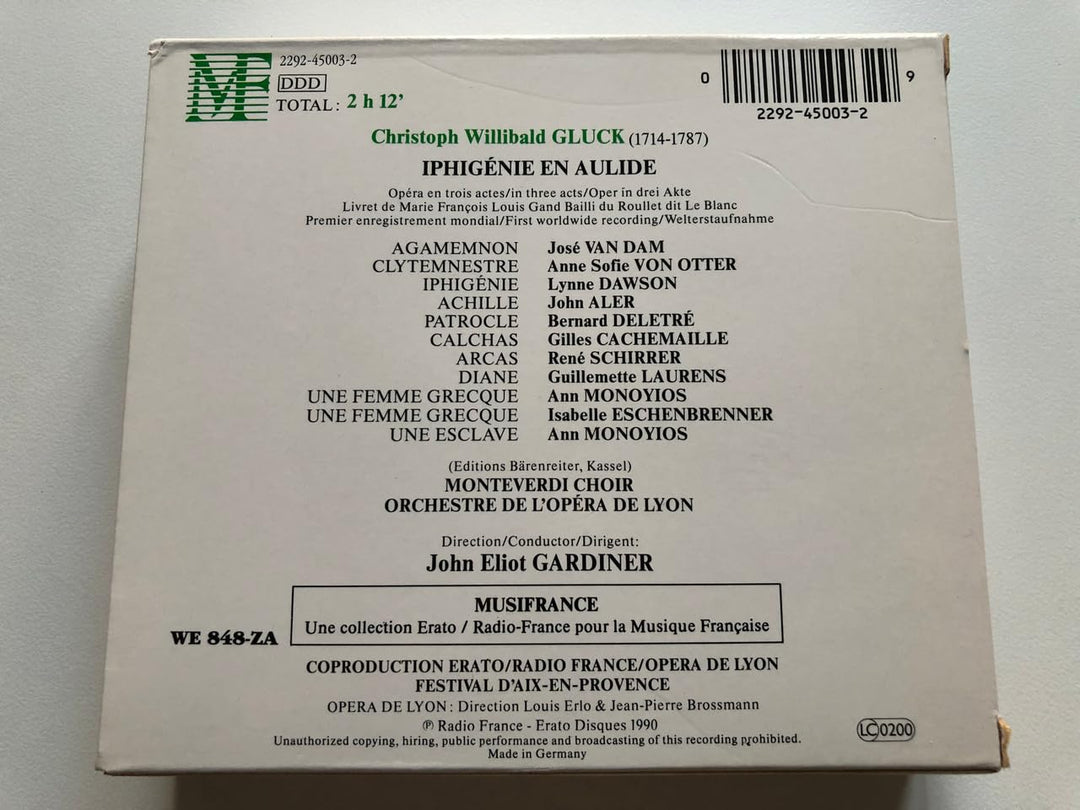 Gluck: Iphigénie en Aulide (Gesamtaufnahme) (franz.), Audio-CD