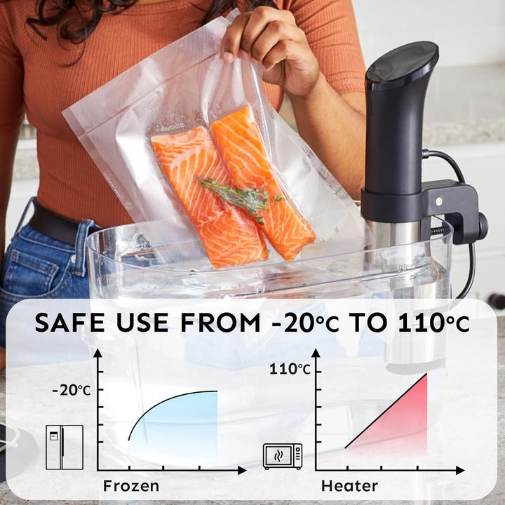 Vakuumierbeutel Lebensmittel 100 Stück 20x30 cm Vakuumbeutel Gefrierbeutel Profi-beutel für alle Vak