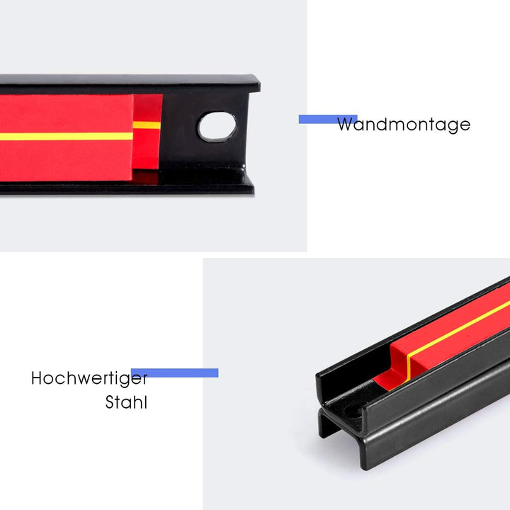 GOPLUS Magnetleiste, Magnet Werkzeughalter Rot, Werkzeug Halterung, Werkzeugleiste, Magnetischer Wer