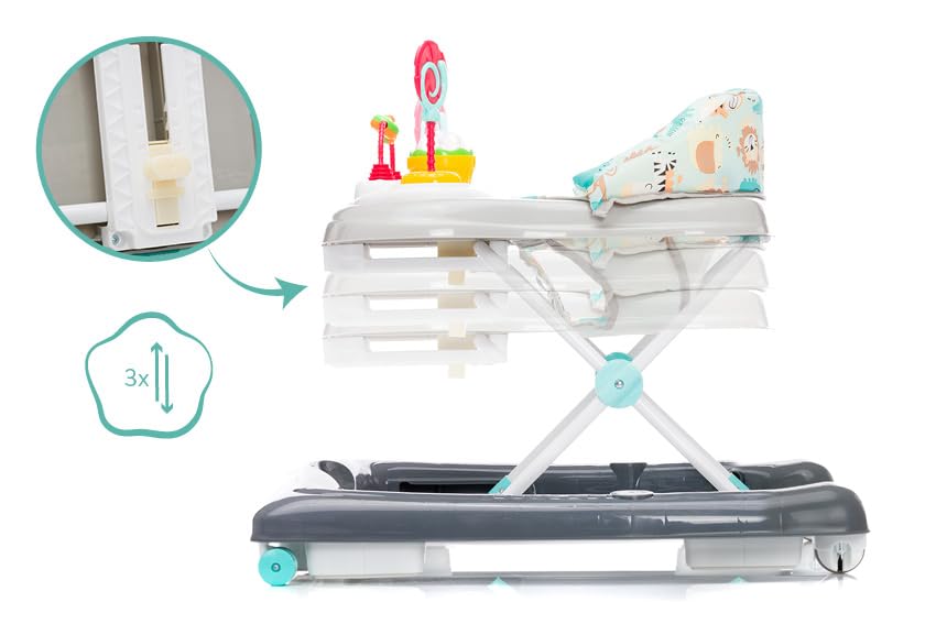 Fillikid Gehfrei Lauflernwagen Exclusiv | Lauflernhilfe mit Spielbrett & Anti-Rutsch-Funktion | Lauf