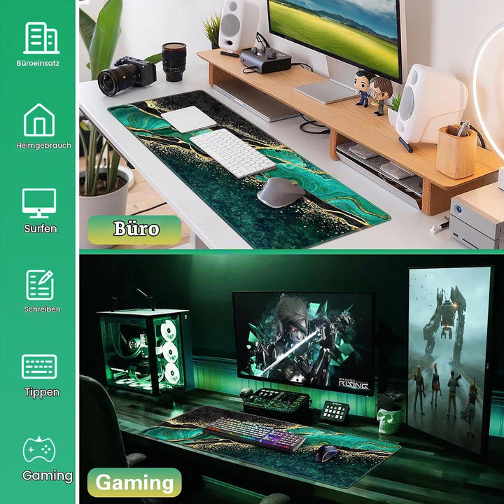 Gaming Mauspad,Mousepad XXL,Mauspad 900x400(35.4X15.7in),Schreibtisch Protector Matte mit Anti-Rutsc