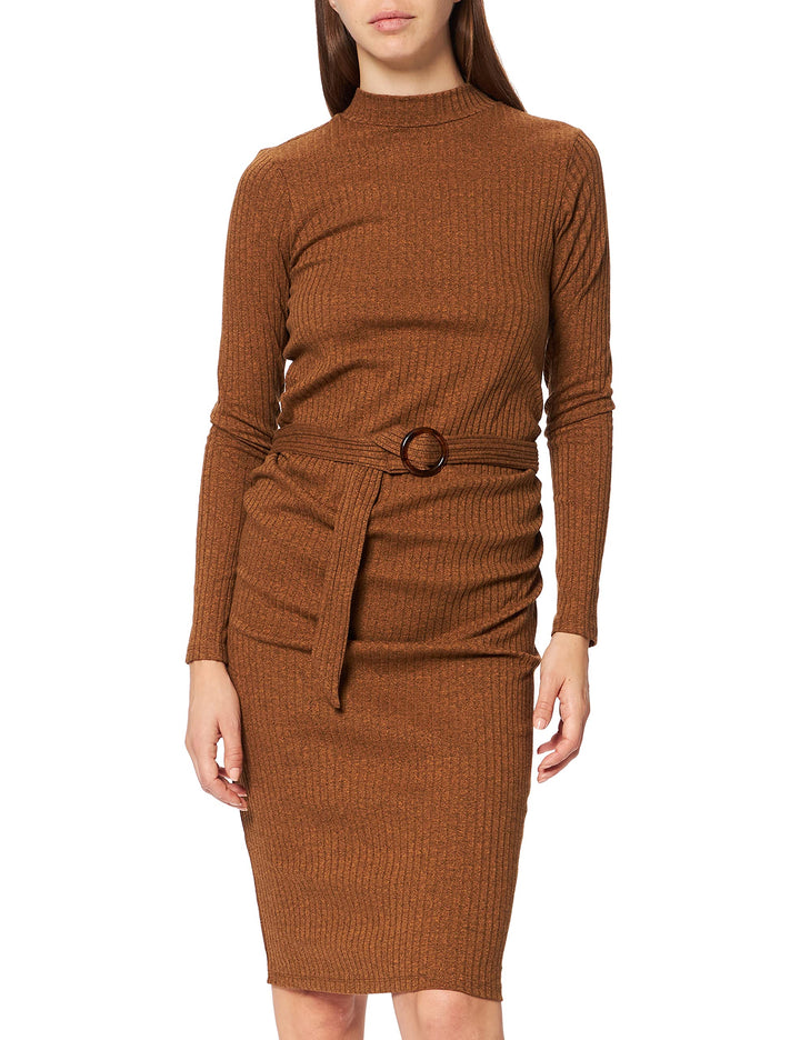 Supermom Damen Dress Ls Rib Kleid 42 Chipmunk - P700, 42 Chipmunk - P700