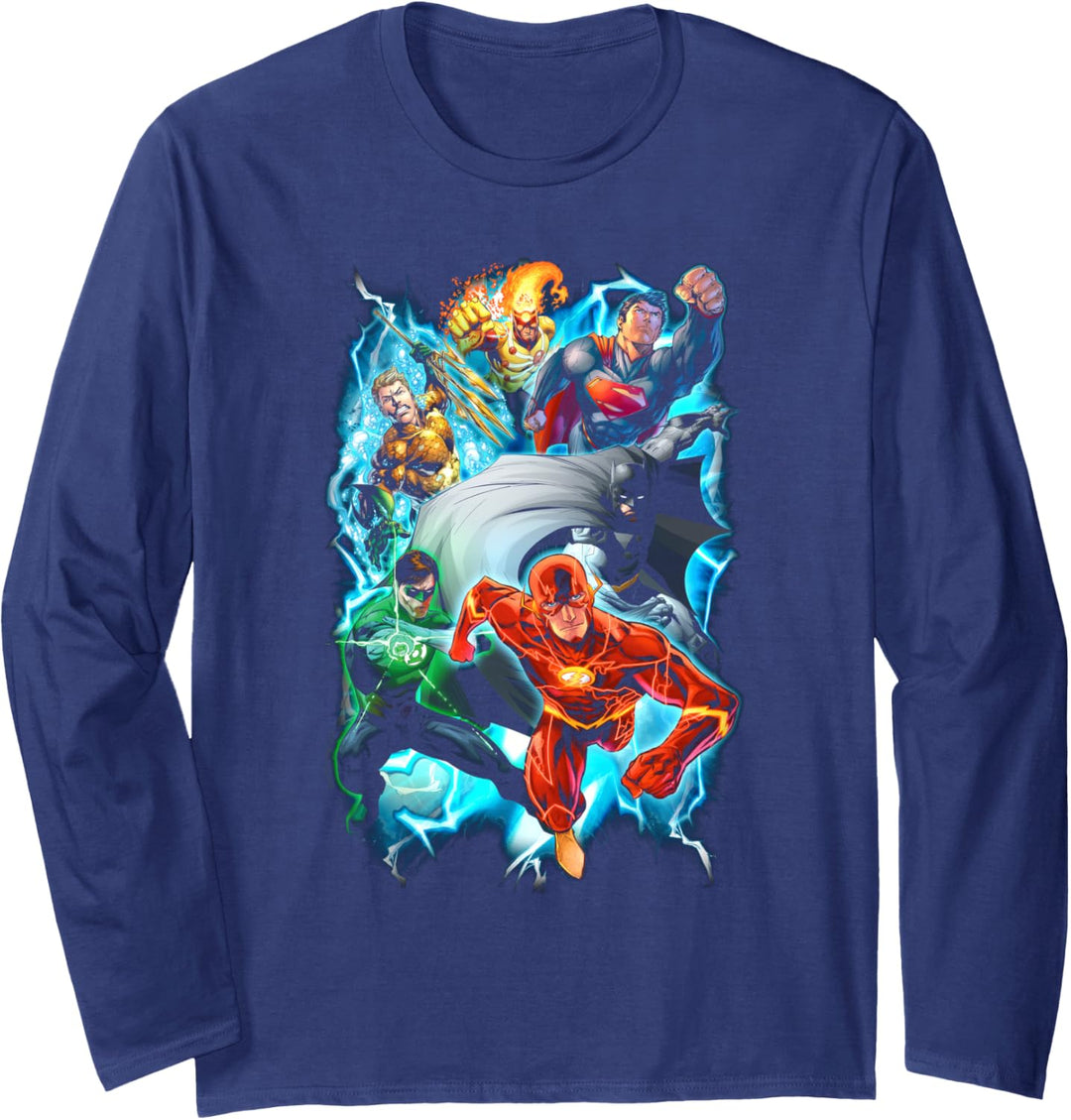 Justice League Electric Team Langarmshirt