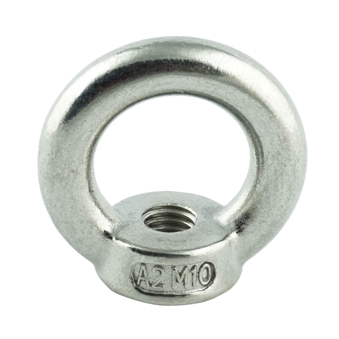 Eisenwaren2000 | M10 Ösenmutter (100 Stück) - Ringmutter ähnl. DIN 582 gegossen und poliert - Edelst
