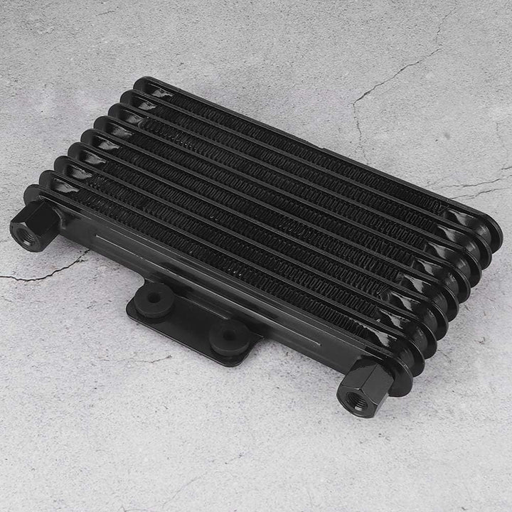Motorölkühler, Universal 8-reihig Schwarz Motorölkühler Kühler für 125-250CC Motorrad Dirt Bike ATV