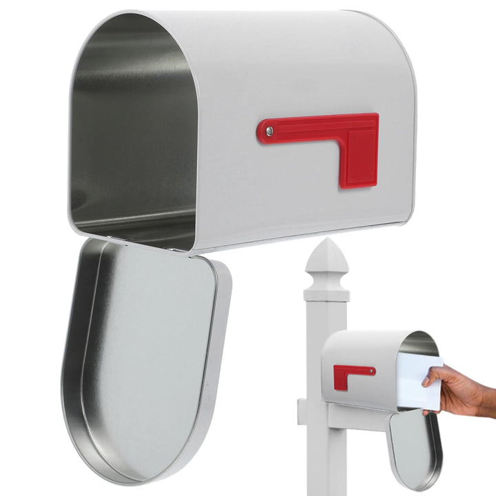 DOITOOL Zinkbeschichtete für Robuste Mailbox mit Signalflaggen für DIY Projekte und Kreative Aktivit