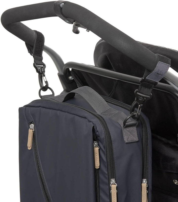 LÄSSIG Baby Wickelrucksack mit Wickelunterlage, Kinderwagenbefestigung, Flaschenwärmer wasserabweise