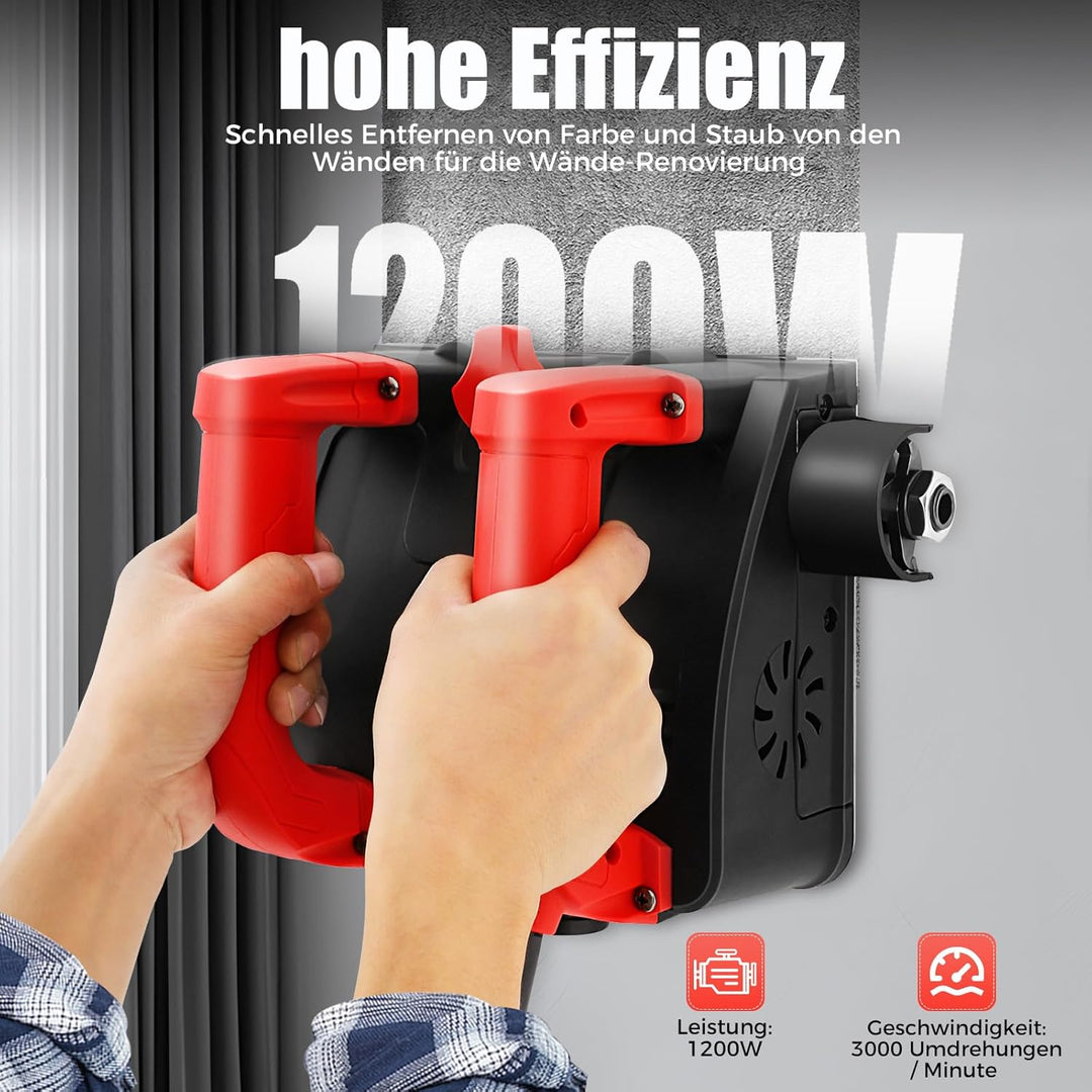 1200W Tapetenentferner Maschine Elektrische Wandhobelmaschine Profi Betonschleifer Betonfräse Renovi