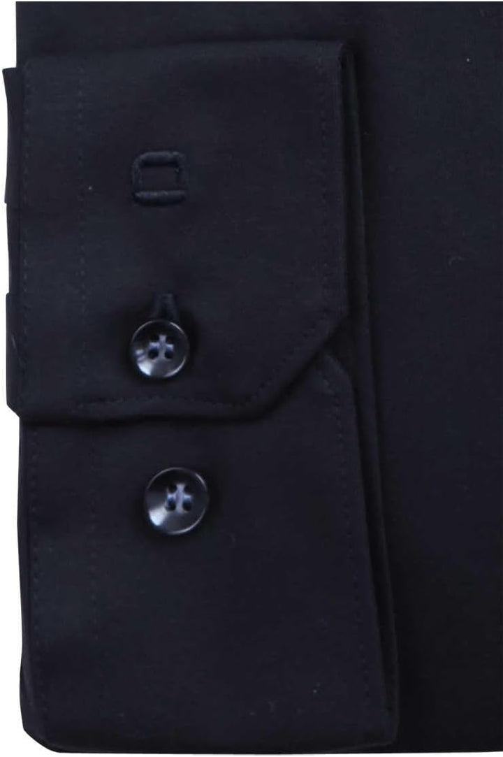 OLYMP No. Six 24/Seven super Slim Businesshemd extra Langer Arm Haifischkragen Struktur schwarz 39 S