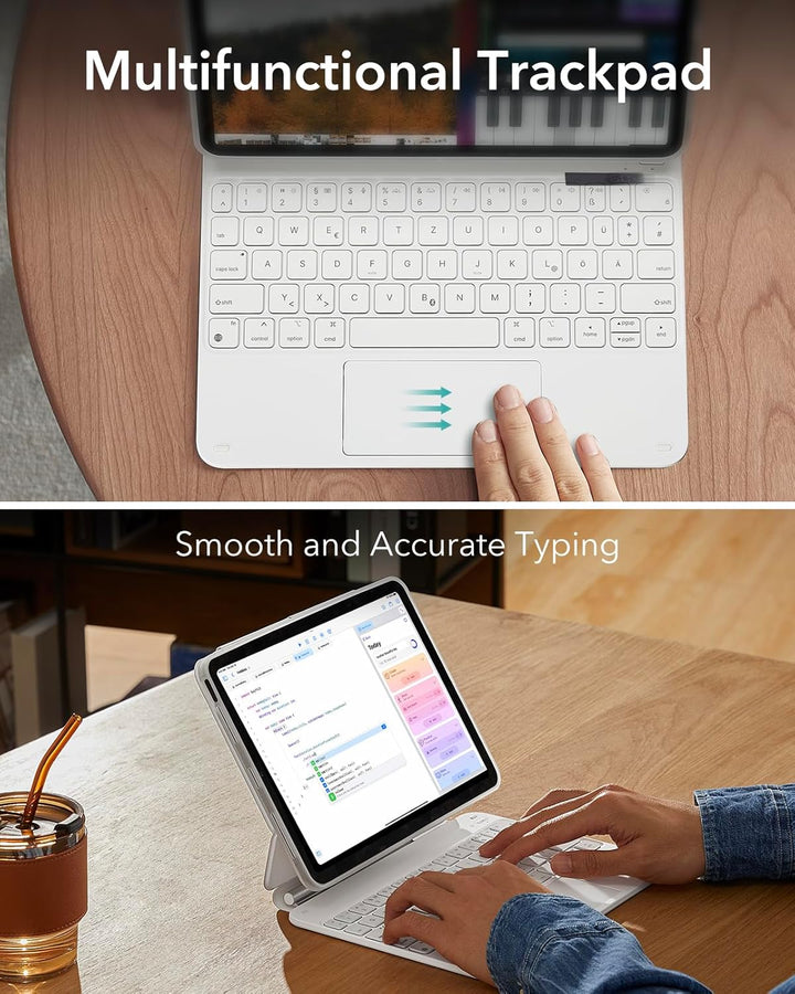 ESR Magnetische Keyboard Hülle, iPad Tastatur Hülle für iPad Pro 11/Air 5/4, magnetischer Ständer, P