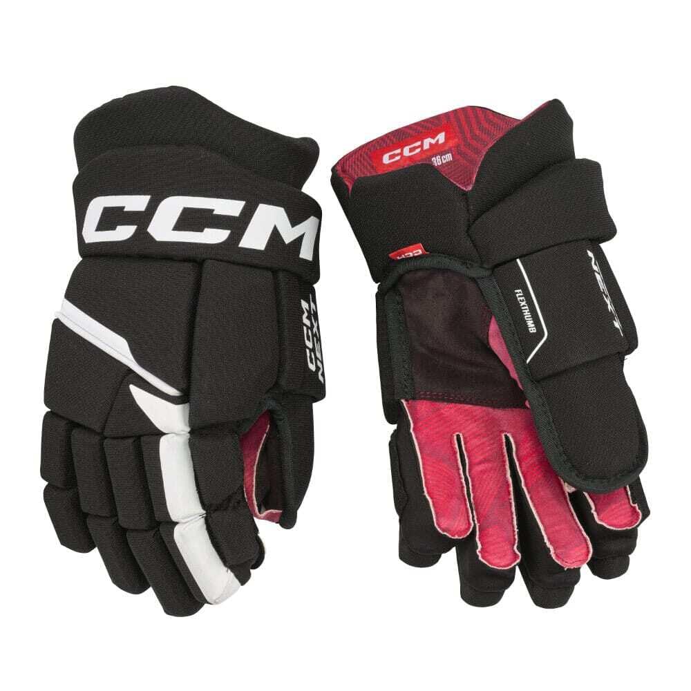 CCM Next Eishockey Handschuhe Senior Schwarz/Weiss, Grösse: 15, Schwarz/Weiss, Grösse: 15