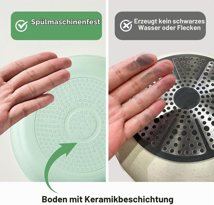 Redchef Keramik Pfanne Induktion 28cm, Antihaft Keramikbeschichtung Bratpfannen mit Edelstahlgriff,