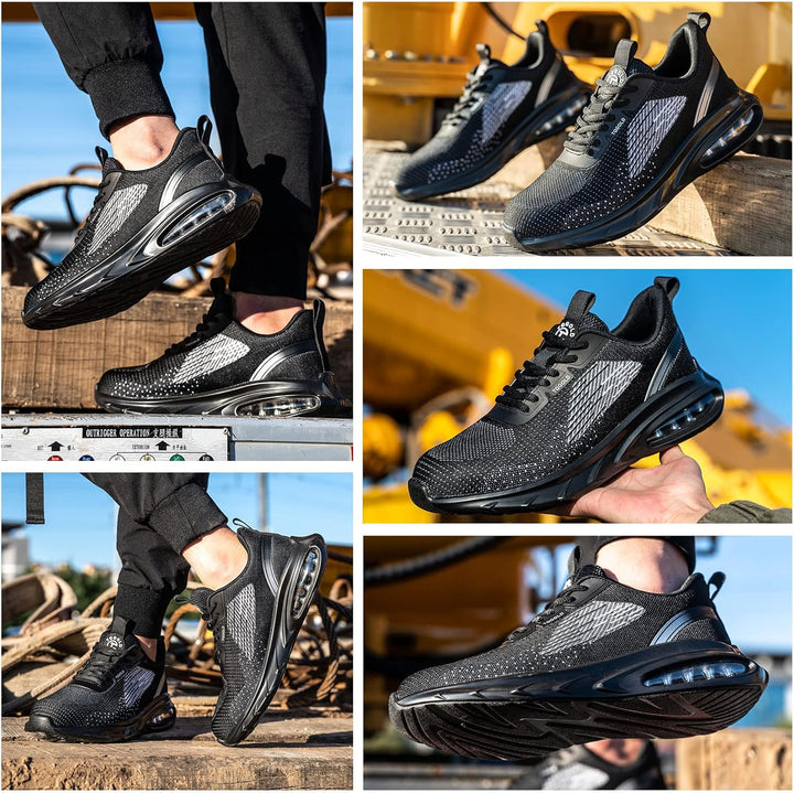 tqgold Sicherheitsschuhe Herren Damen Leicht Arbeitsschuhe Sportlich Schutzschuhe Stahlkappenschuhe