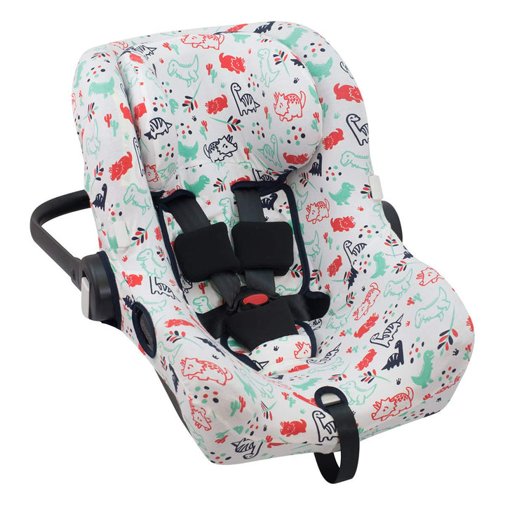 JYOKO KIDS Bezug für Autositz kompatibel mit Bugaboo Nuna by Turtle, aus Baumwolle (Dino Party), Din