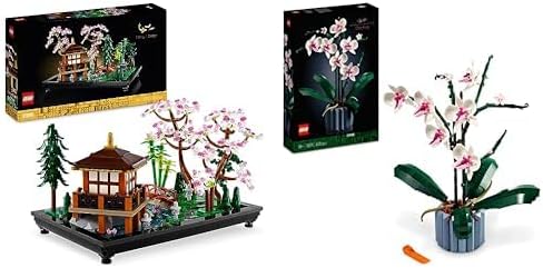 LEGO Icons Garten der Stille, Botanical Zen-Garten-Set für Erwachsene mit Lotusblumen & 10311 Icons