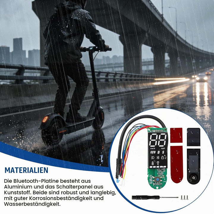 Elektroroller Dashboard für Xiaomi 1S, E-Scooter Armaturenbrett mit Abdeckung, Klare Datenanzeige E-