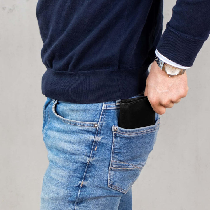 BACCINI Geldbeutel mit vielen Fächern mit RFID Schutz JAN aus Premium Leder I Brieftasche Hochformat
