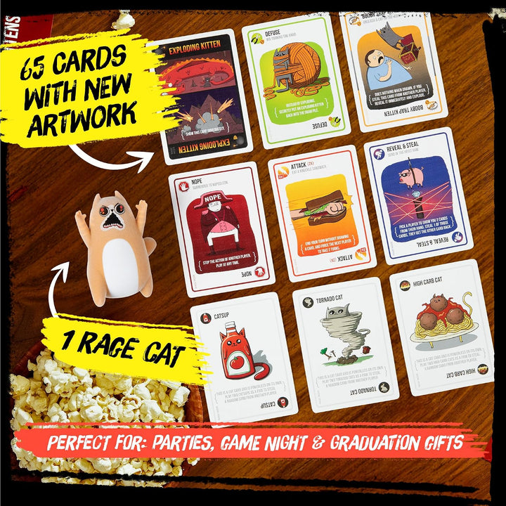 Exploding Kittens Rage Mode, 2-5 Players, Age 7+ Card Game
