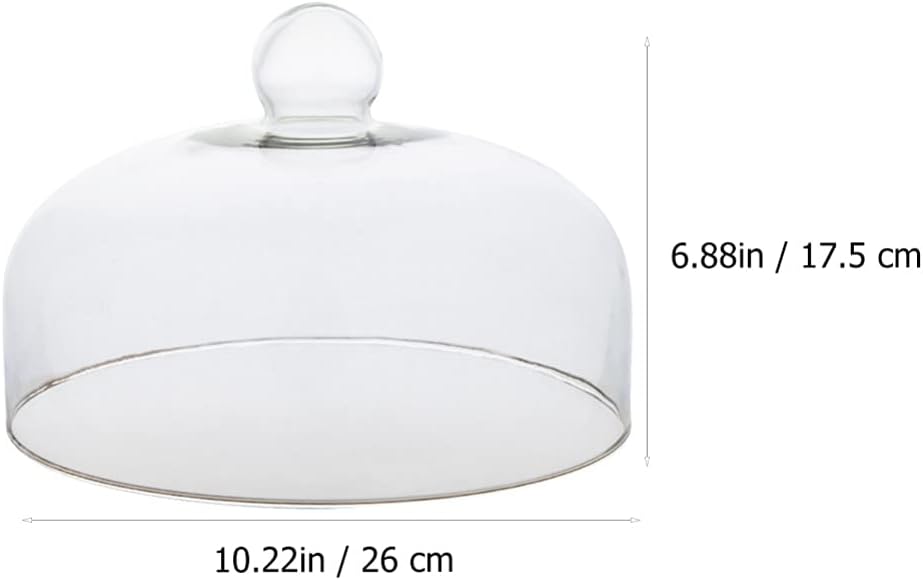 Yardwe Kuchen Glocke Glas Transparent Glasglocke Käseglocke Käse Torten Kuchen Glashaube Tortenglock