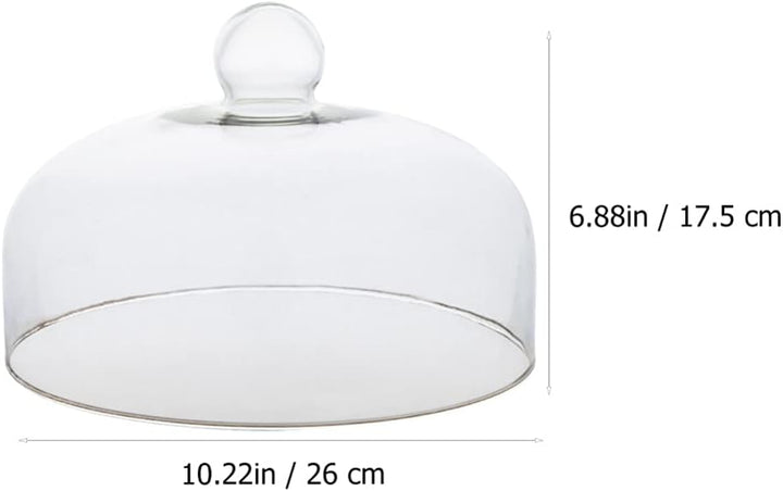 Yardwe Kuchen Glocke Glas Transparent Glasglocke Käseglocke Käse Torten Kuchen Glashaube Tortenglock
