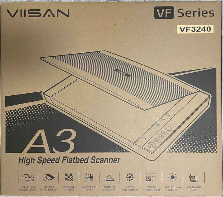 Viisan VF 3240, Flachbettscanner DIN-A3. Max. Auflösung 2400x2400 DPI. Software für Bildbearbeitung