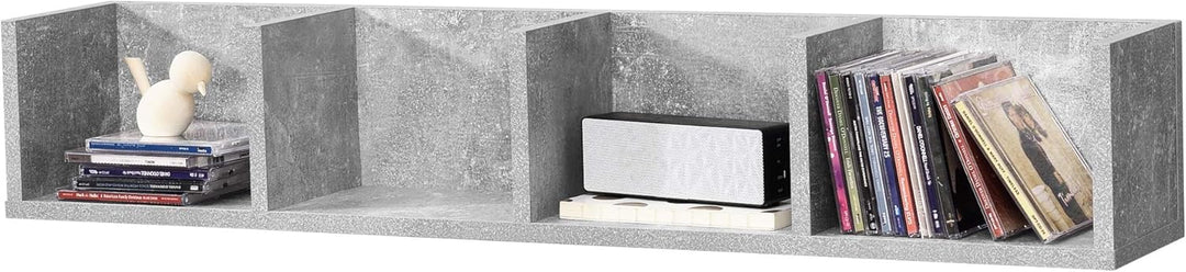 [en.casa] Wandregal Ekerö Hängeregal mit 4 Ablagen Schweberegal 95 x 17 x 16,5 cm Wandboard Betonopt