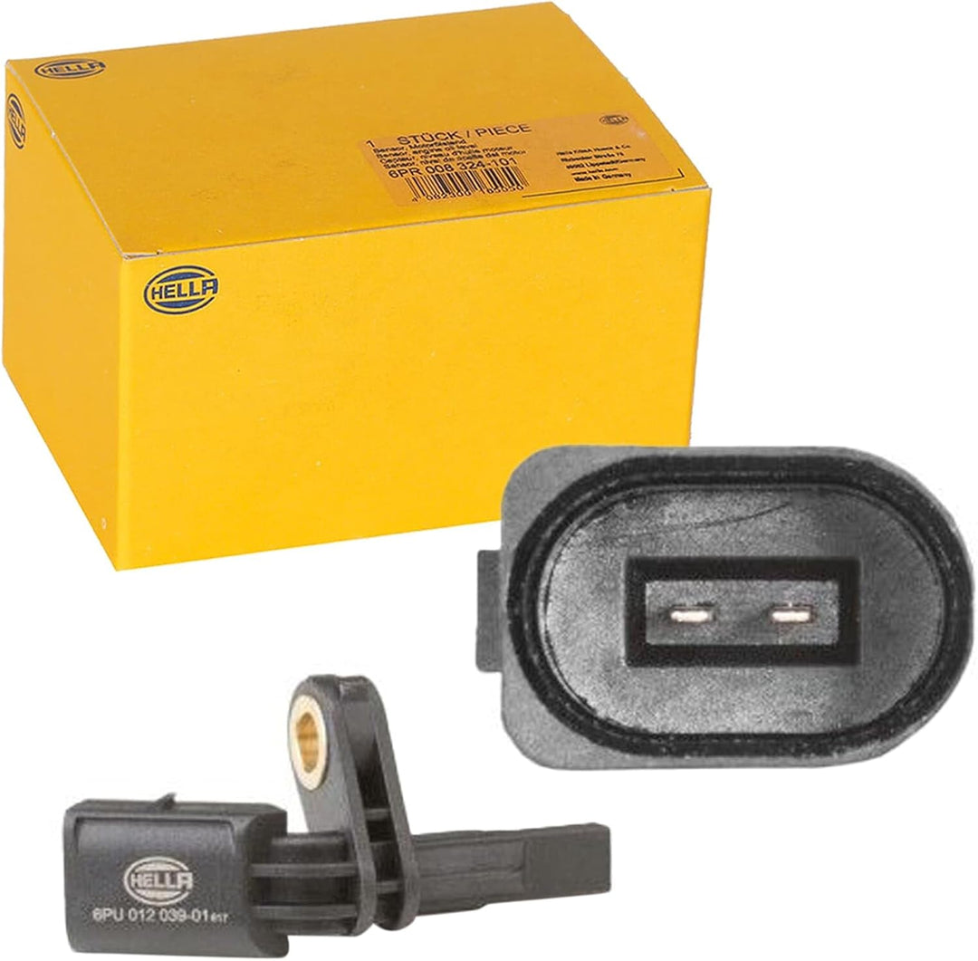 HELLA 6PU 012 039-011 Sensor, Raddrehzahl - 12V - 2-polig - Vorderachse links/Hinterachse links - oh