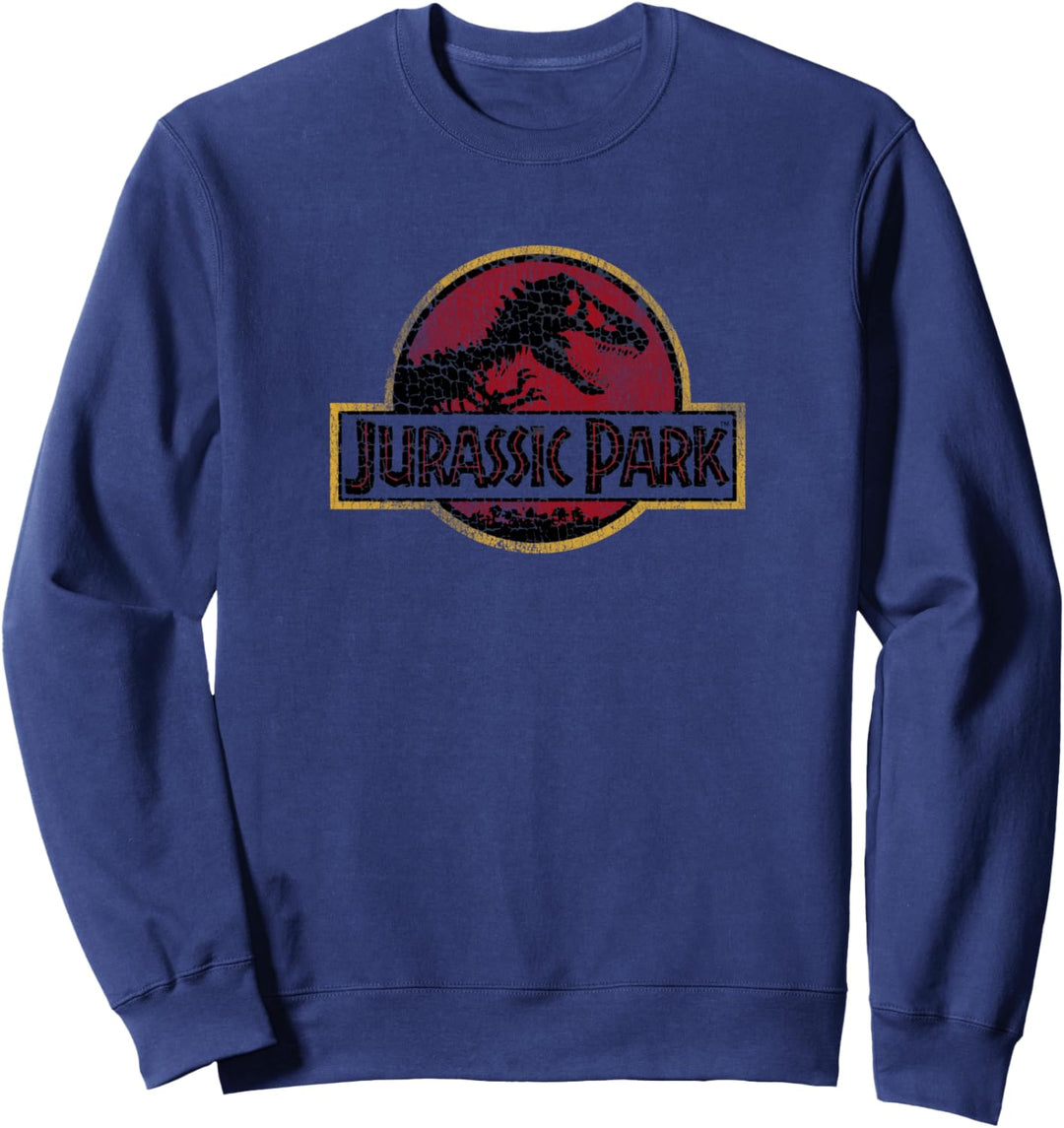 Jurassic Park Cracked Classic Vintage Logo Sweatshirt