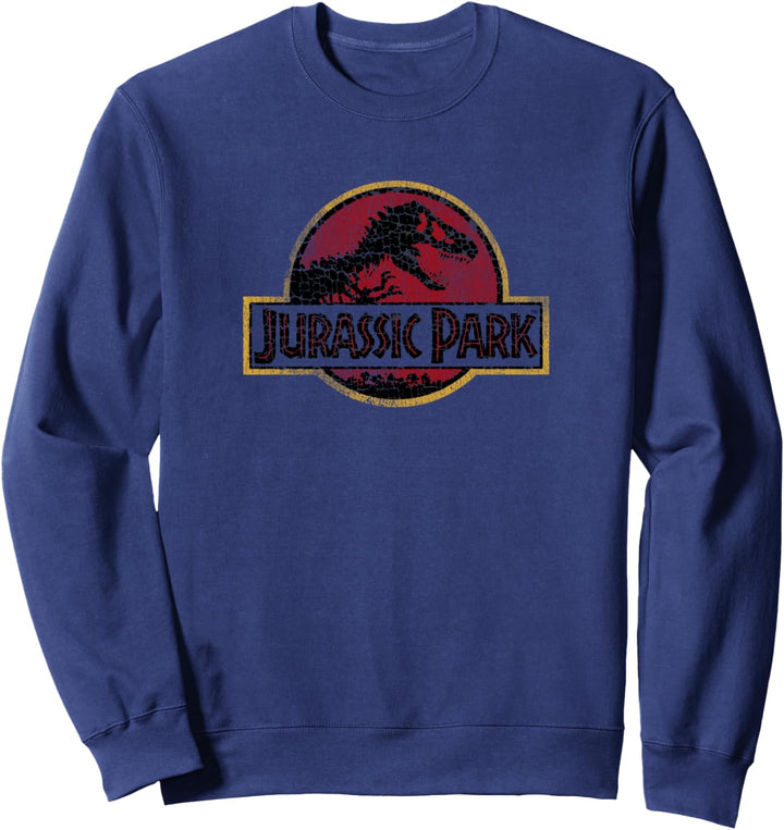 Jurassic Park Cracked Classic Vintage Logo Sweatshirt