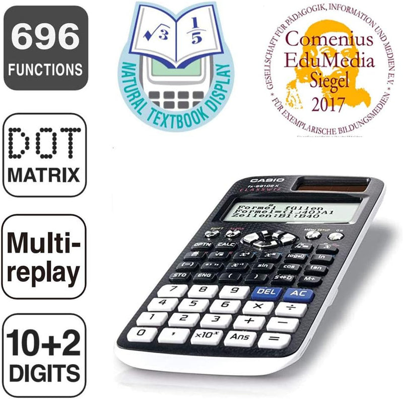 Casio FX-991DE X ClassWiz Scientific Calculator with Natural Display ClassWiz Rechner Single