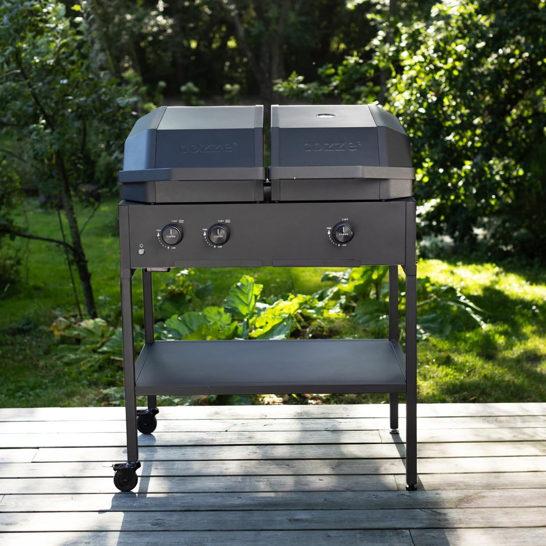 cozze 900 Station Outdoor Tisch für Pizzaofen &amp; Grill – Robuster Grillwagen aus verzinktem Stahl, fa