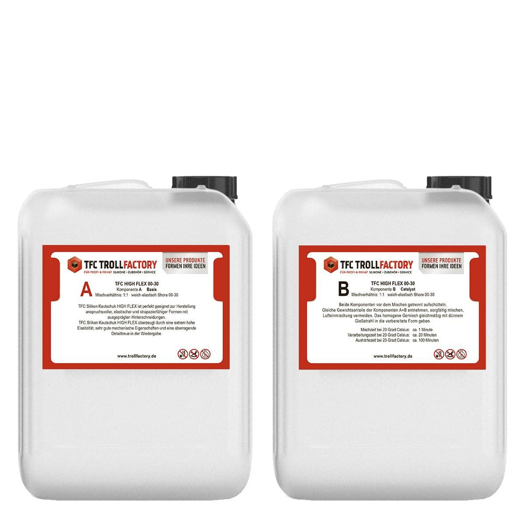 TFC HIGH FLEX Silikon Kautschuk 00-30 1:1 - Grösse: 10kg (2x5kg) 10000 g, 10000 g