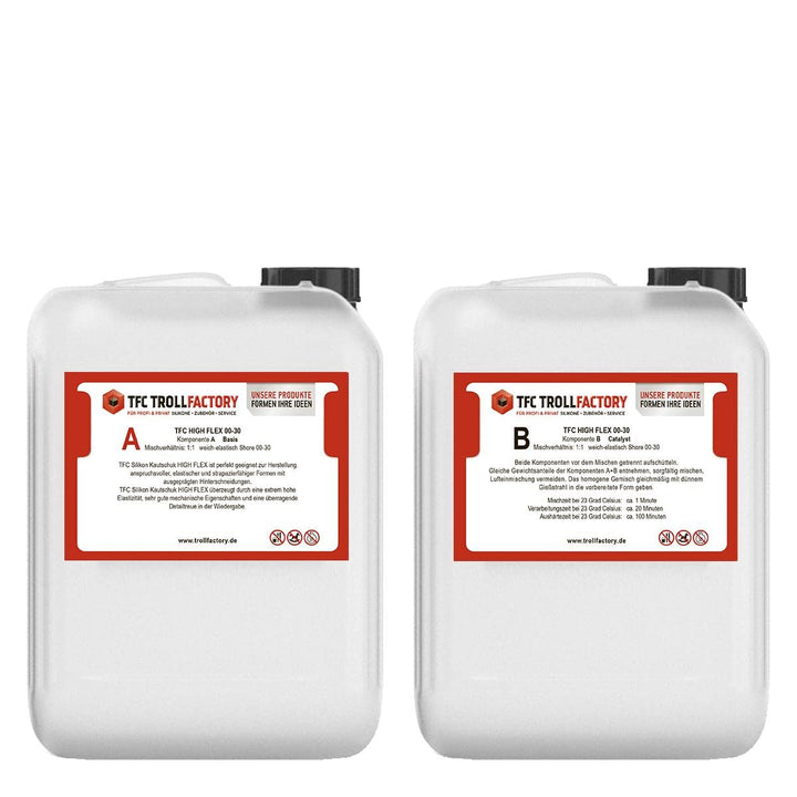TFC HIGH FLEX Silikon Kautschuk 00-30 1:1 - Grösse: 10kg (2x5kg) 10000 g, 10000 g