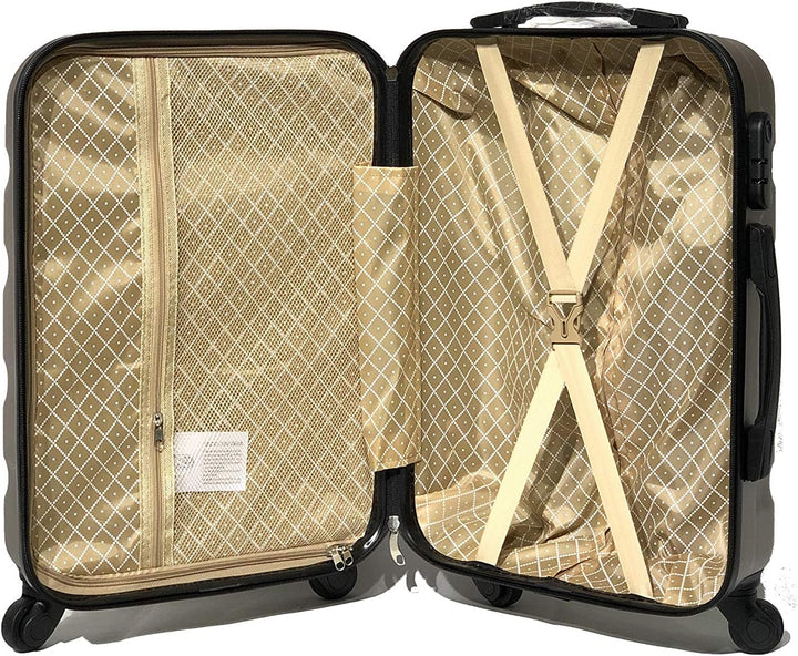 Kabine/Mittelgrosser Koffer mit oder ohne Vanity, französische Marke, Champagner (5806), Gross