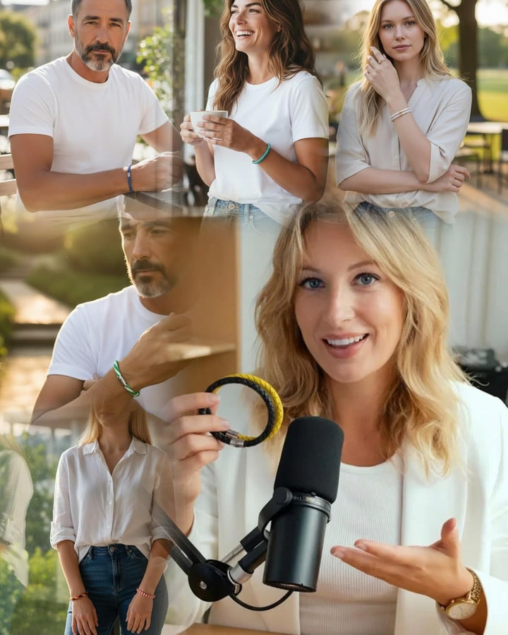 ZISANOPOWER Power & Balance Armbänder - Versch. Farben & Grössen - Echtes Lederarmband Herren Damen