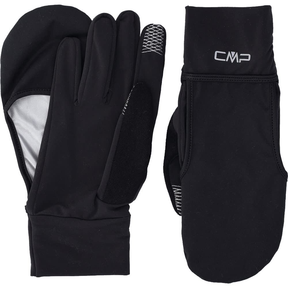 CMP - Damenhandschuhe mit laminiertem Falthandschuh, Schwarz, L/XL